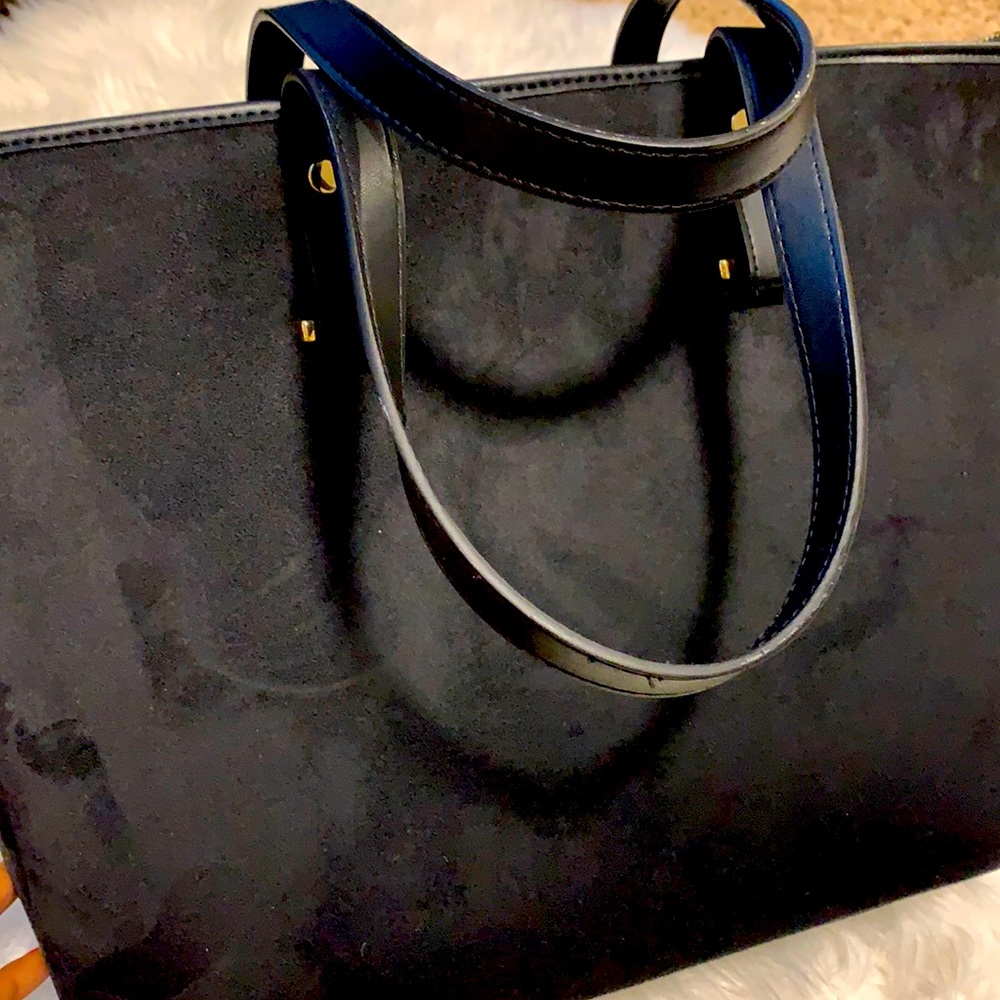 Nwot Black Large Suede Purse